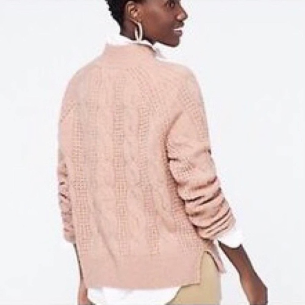 J.crew dusty pink mock neck sweater